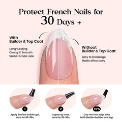 Beetles nails offer strong adhesion and long wear with nail glue and gel system.