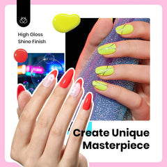 Beetles Neon Bubbles Na690 yellow swatch inspires playful, vibrant at home nails