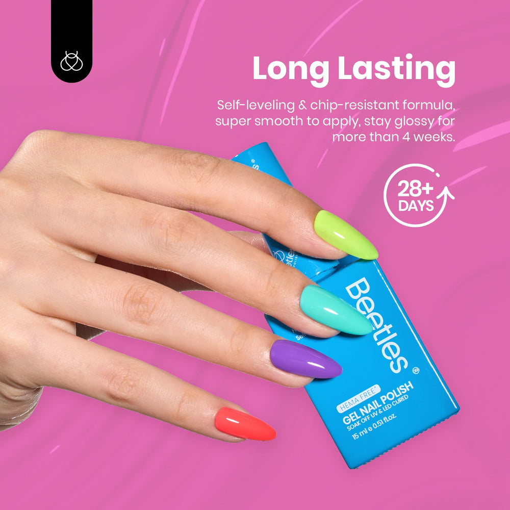 Beetles Neon Bubbles Na691 green swatch offers fresh, eye catching nail looks