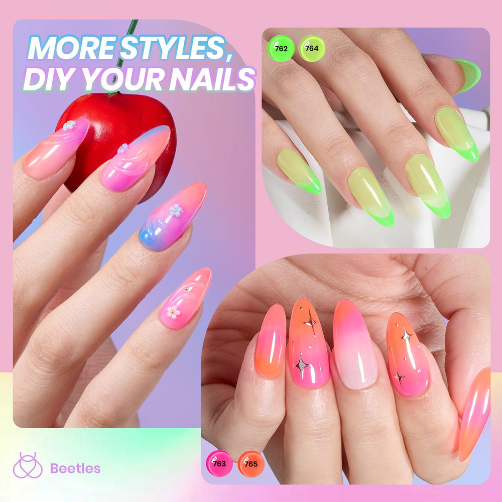 Beetles Neon Gel Nail Polish Orange brings sunny glow for playful manicures
