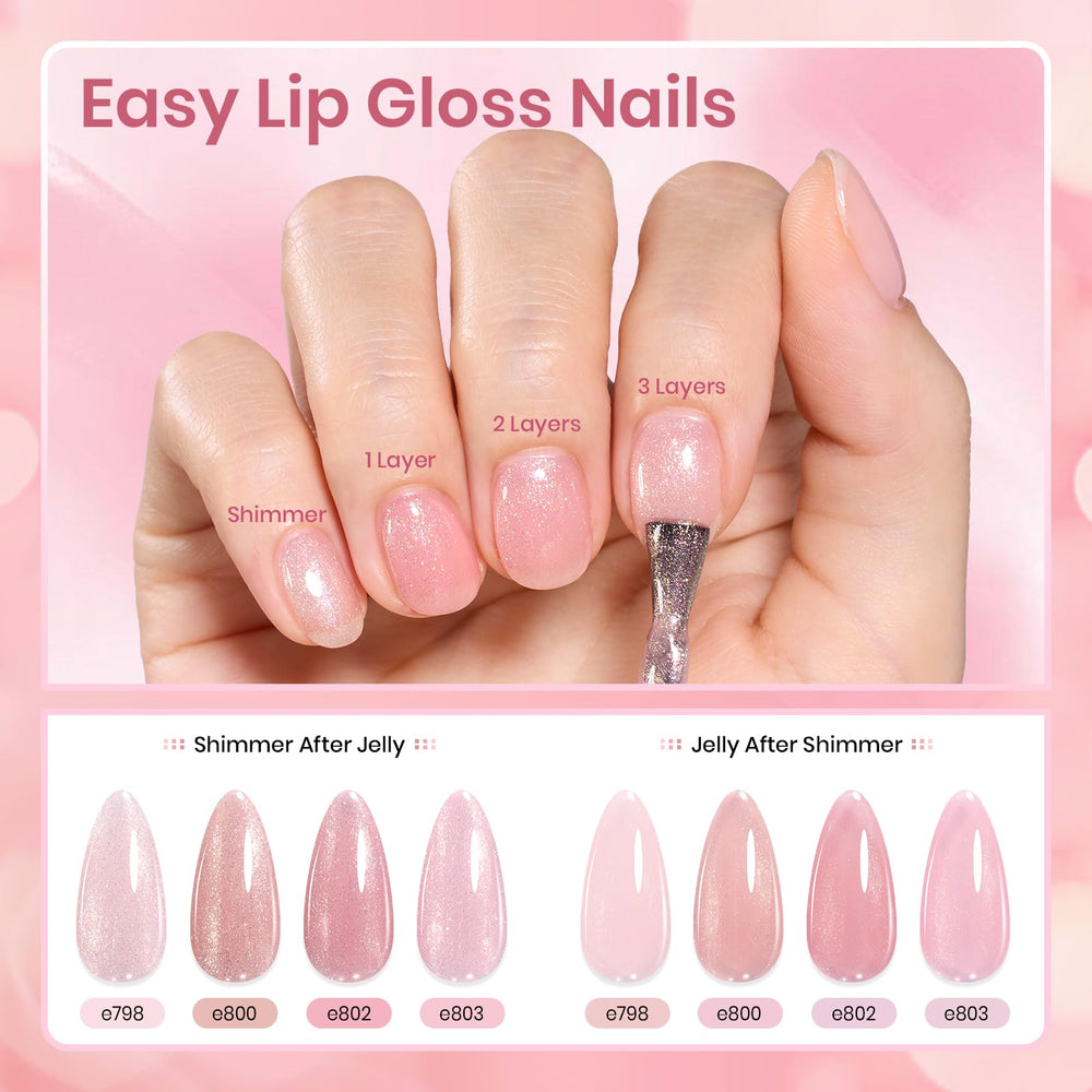 Beetles nude pink jelly set as a chic gift option