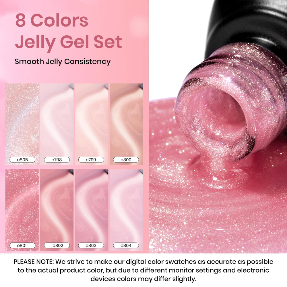 Beetles nude pink jelly shades suitable for French nails and swirls