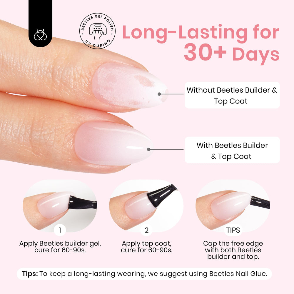 Beetles Ombre press-on nails easy DIY application with glue