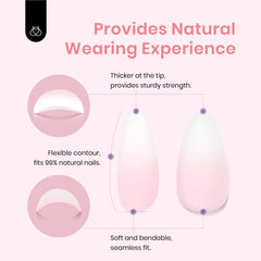 Beetles Ombre nails shipped pre-shaped with no shaping needed