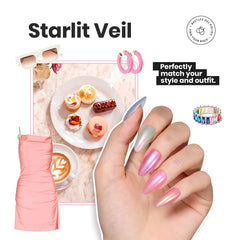 Beetles Pearl Nail Polish Set Mermaid Glow purple hue with depth