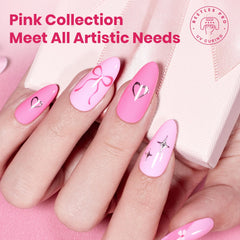 Beetles pink gel polish bottle provides multiple applications with lasting wear.