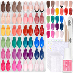 Beetles Press On Nails Kit Rainbow Gleam front view for quick salon-like transformations