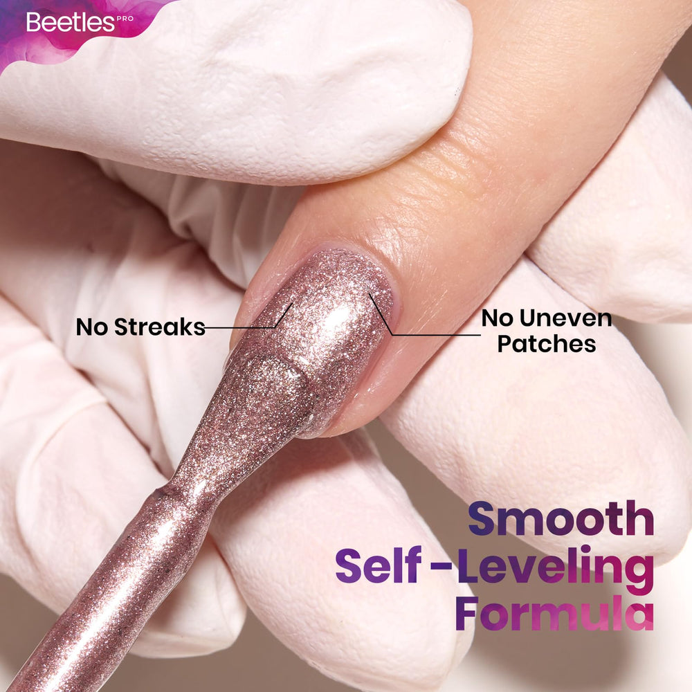 Beetles Pro cure under LED/UV lamp for salon-grade durability