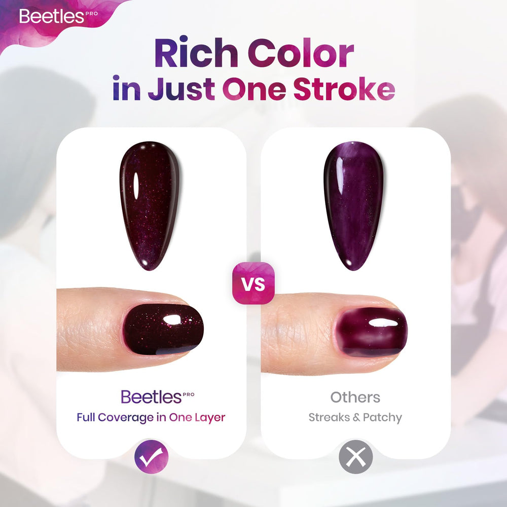 Beetles Pro long-lasting shine on nail with extended wear potential