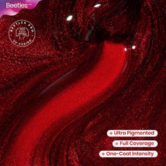 Beetles Pro Drama Fix glitter texture close-up highlights rich sparkle and even pigment