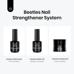 Beetles Rubber Base 15ml ridge-filling for smoother nails and prep.