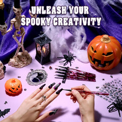 Beetles Scream On Halloween chrome powder for shimmering effects.