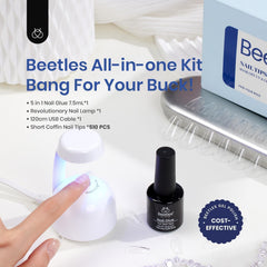 Beetles short coffin tips in 15 sizes fit snugly for natural looks