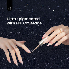 Beetles Metallic Gel Liner glides smoothly for quick nail art.