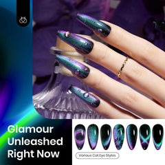 Beetles teal-chameleon powder offers versatile color-shift looks