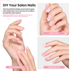 Beetles Tipex extra-short square tips designed for fast, reliable nail building.