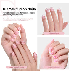 Beetles Tipex extra-short squoval tips for precise, salon-like finishes