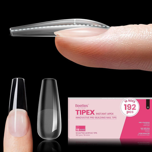 Beetles Tipex instant apex almond short tips for quick natural-looking extensions