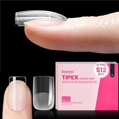 Beetles Tipex Instant Apex Nail Tips pack with ready apex for quick sculpted nails.