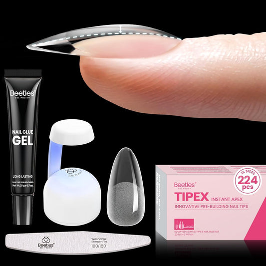 Beetles Tipex kit with 224 tips for precise extensions