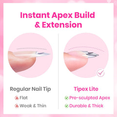 Beetles Tipex Lite 256pcs set with 7 sizes for versatile DIY nail work