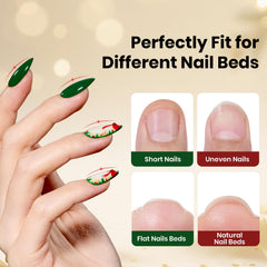 Beetles Tipex Lite Almond Medium tips fit flat nails