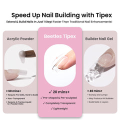 Beetles Tipex Lite pre-etched tips save prep time with ready-to-apply design.