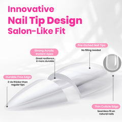 Beetles Tipex Lite press-on makers durable tips for reliable sets