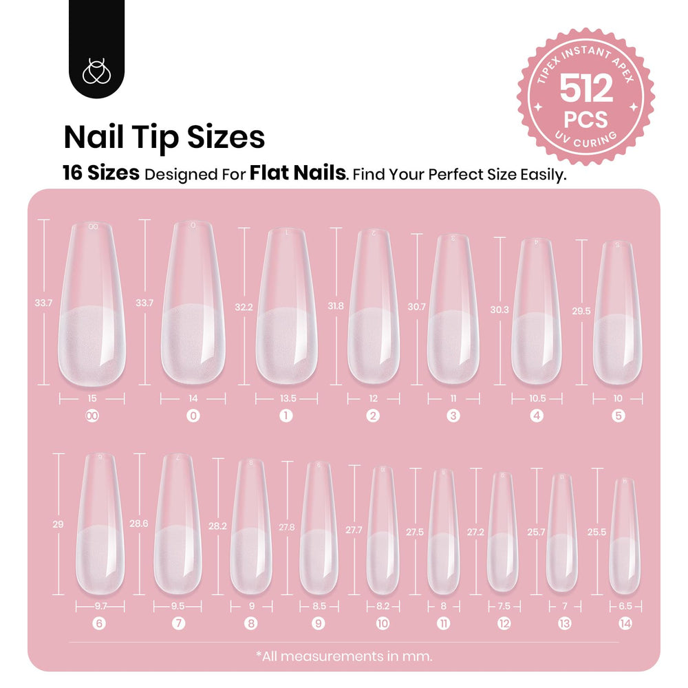 Beetles Tipex pre‑etched nail tips ready for quick application and clean edges