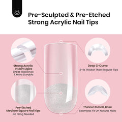 Beetles Tipex 224-piece set with 16 sizes for a perfect nail tip match.