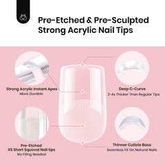 Beetles Tipex full-cover tips require solid glue for durable adhesion