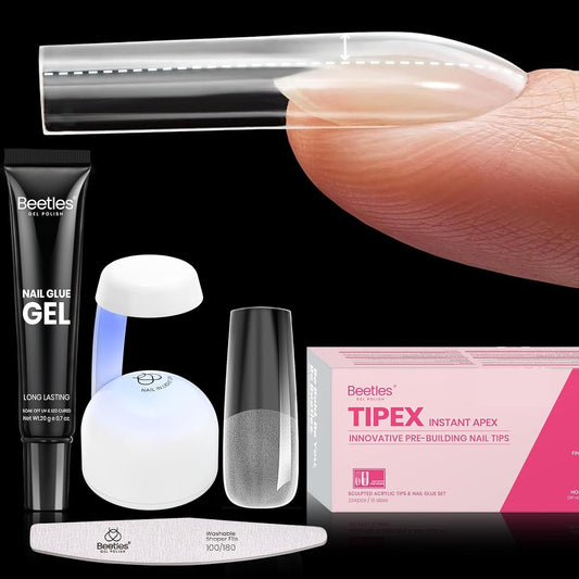 Beetles Tipex 224 pre-shaped tips for precise nail extensions