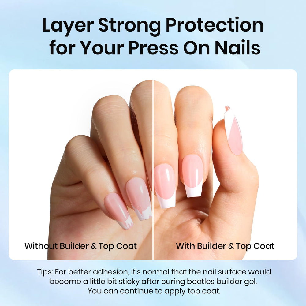 Beetles top coat brush close-up enables even, streak-free gloss.