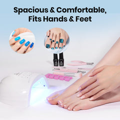 Beetles UV Nail Lamp digital display close-up showing precise timer control