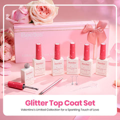 Beetles kiss-mark glitter top coat adds romantic shimmer