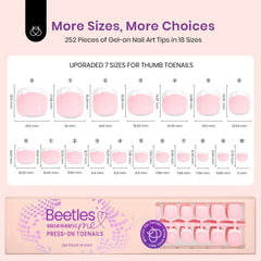 Beetles X Press Plus salon-quality toe nails ready to wear out of the box.