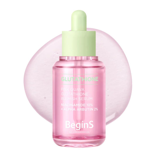 BeginS by JUNGSAEMMOOL Pink Guava Glutathione Serum bottle, lightweight hydration for daily use
