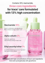 BeginS by JUNGSAEMMOOL Serum applied to cheek with subtle glow