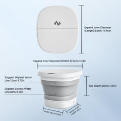 Beici foot spa with bubble jet for gentle relaxation during soak.