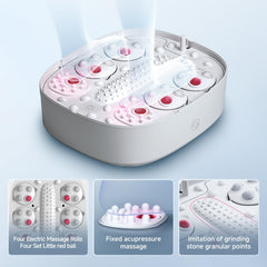 Beici foot spa remote positioned under base for easy operation.