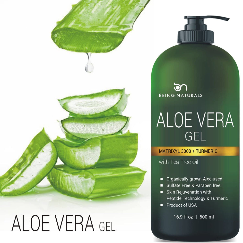 Being Naturals Aloe Vera Gel texture appears silky and non-greasy on skin