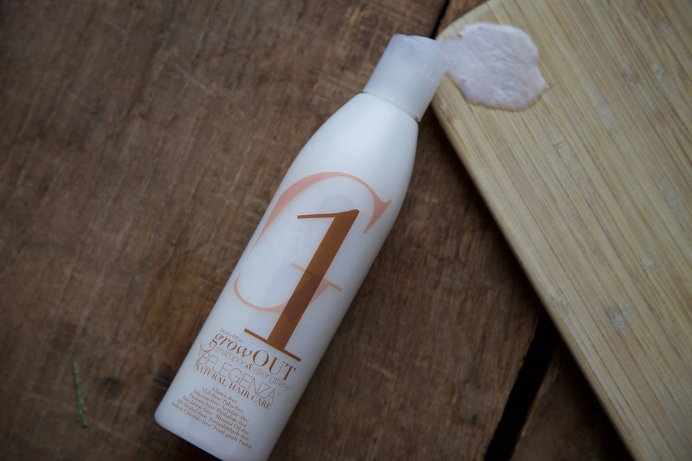 Belegenza GrowOut Shampoo Strengthener packaging box communicates premium care and routine support
