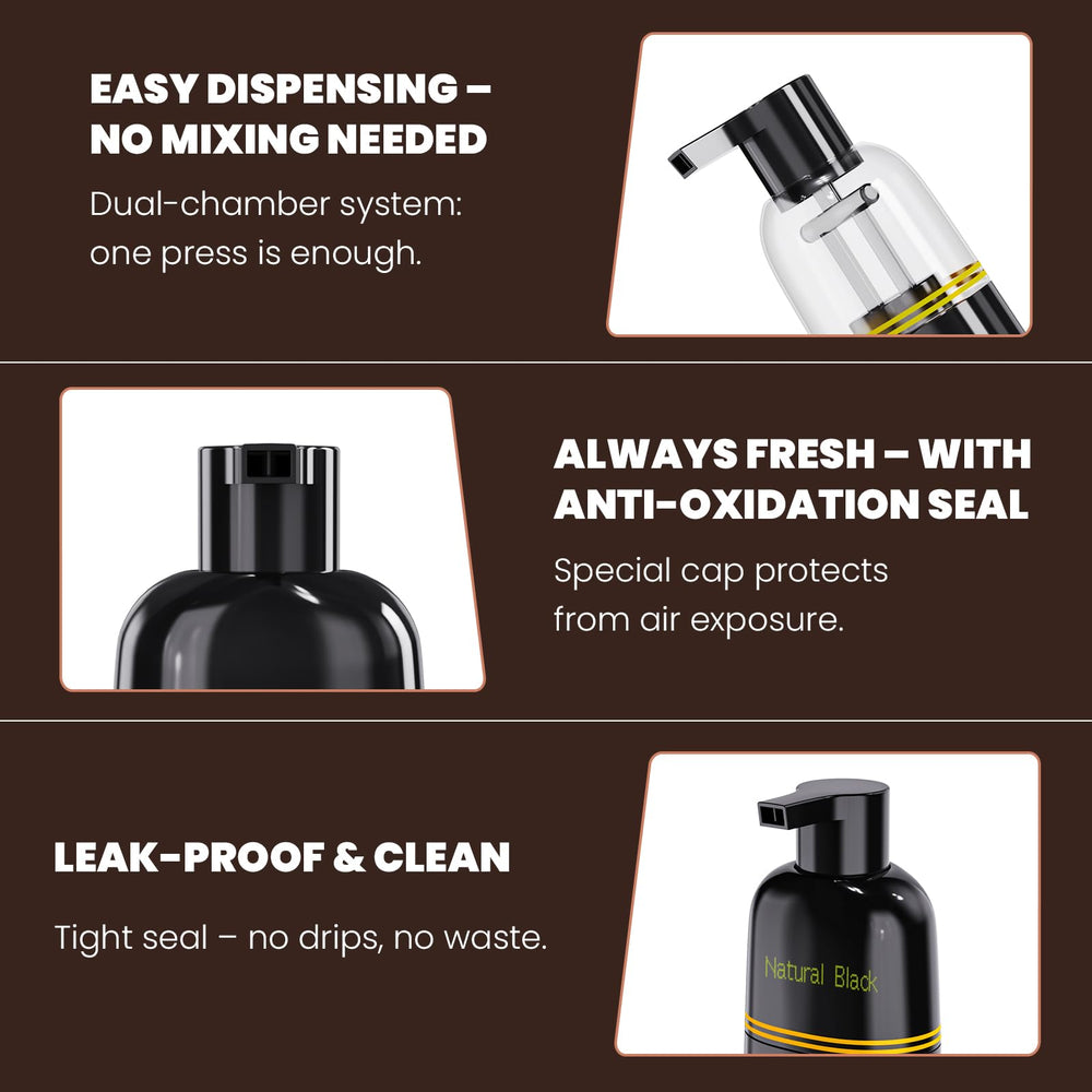 BELEZALIB dark, shiny hair result from a gentle plant-based formula.