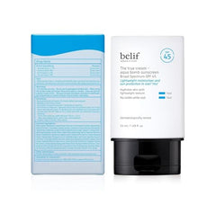 Belif Aqua Bomb no white-cast finish keeps skin looking natural.