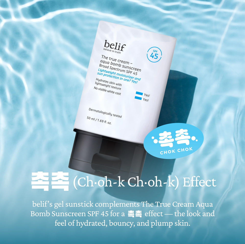 Belif Aqua Bomb paraben-free formula communicates a clean, irritant-free option.