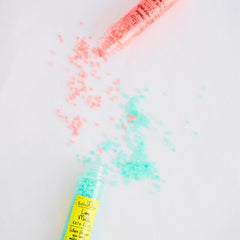 Six jars of detox-inspired bath salts ready for gifting