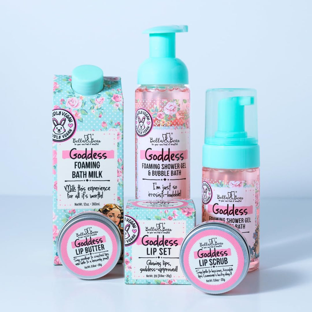 Bella & Bear lip care and butters included for soft, smooth lips.