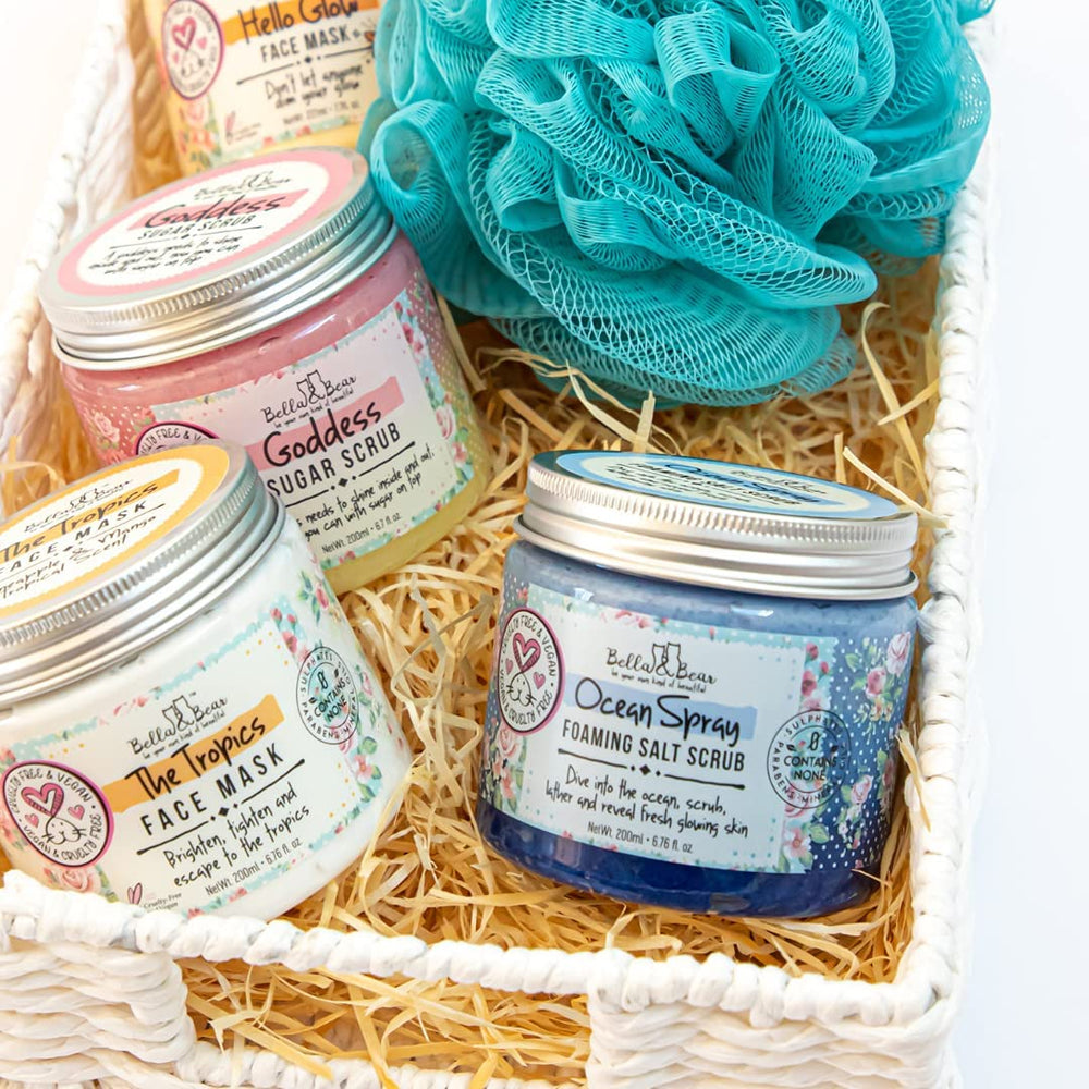 Bella & Bear Ocean Spray Scrub gift-ready packaging for special occasions
