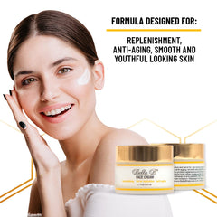 Bella B Face Cream ocean-plant-extracts visual highlight supports moisture and protection.