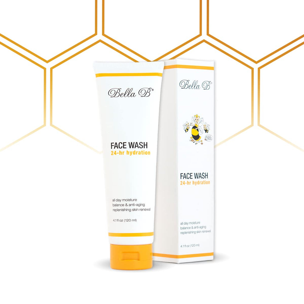 Bella B Face Wash tube front view for pregnancy-safe skincare